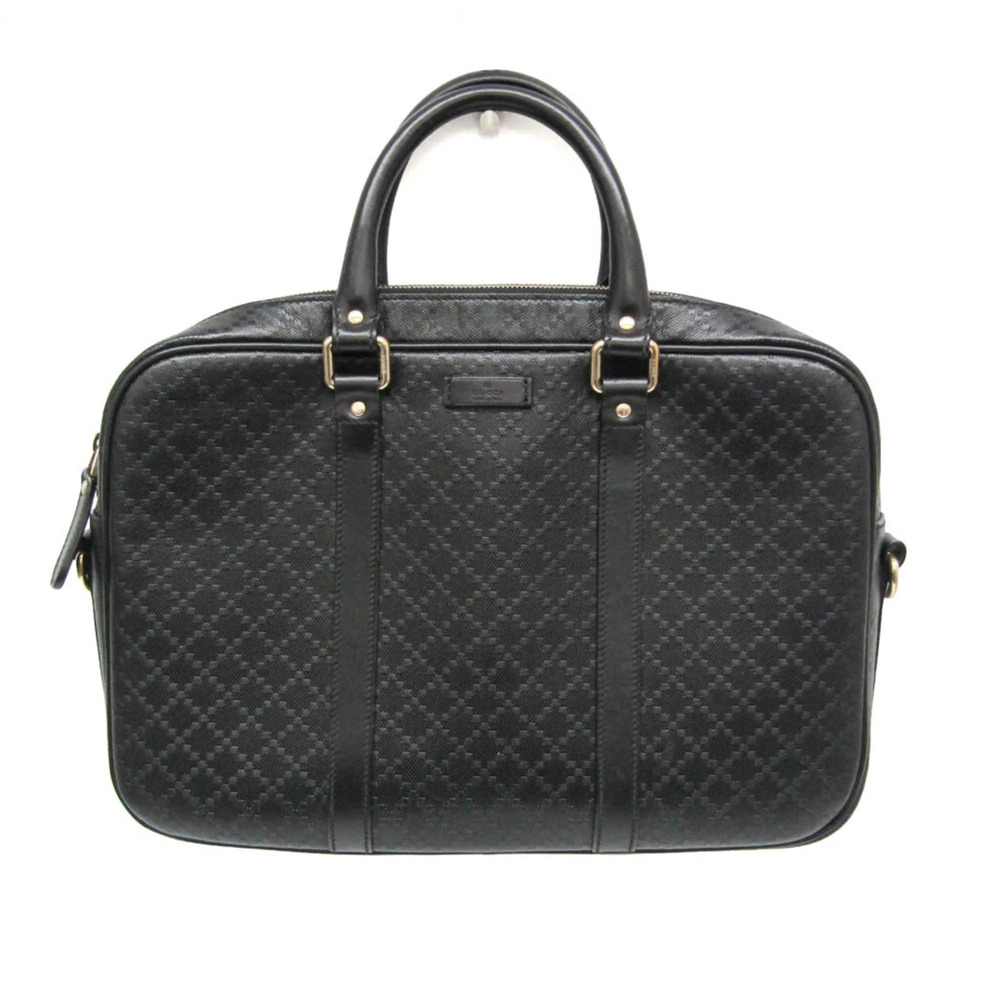 Gucci Diamante Small Workbag 344357 Men's Leather Briefcase,Handbag Black